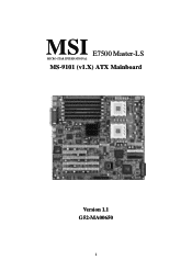 MSI E7500 User Manual