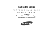 Samsung A877 User Manual