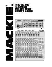 Mackie 1642-VLZ Pro Owner's Manual