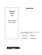 Maytag MEC5430BDB Parts List