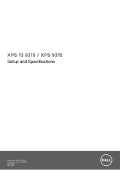 Dell XPS 13 9315 XPS 13 9315 / XPS 9315 Setup and Specifications