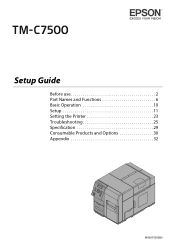 Epson C7500GE Setup Guide