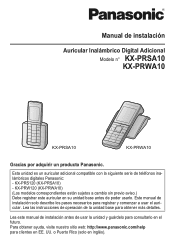 Panasonic KX-PRSA10W KX-PRWA10W Owner's Manual (Spanish)