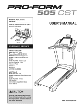 ProForm 505 Cst Instruction Manual