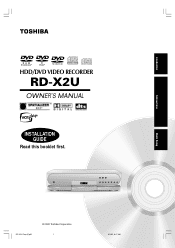 Toshiba RD-X2U Owners Manual