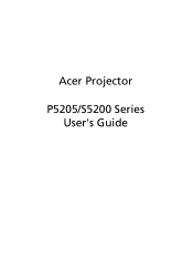 Acer S5200 User Manual