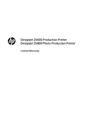 HP DesignJet Z6800 Limited Warranty