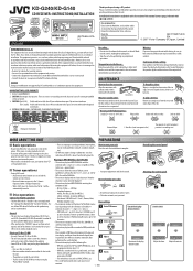 JVC KD-G240 Instructions