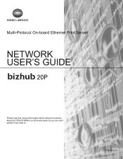 Konica Minolta bizhub 20P bizhub 20P Network User Guide