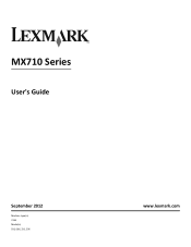 Lexmark MX711 User's Guide