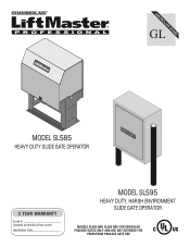 LiftMaster SL595 SL595 Manual