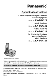 Panasonic KXTG4323 Expandable Digital Cordless Answer Sys