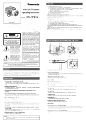 Panasonic WVCP474 WVCP474 User Guide