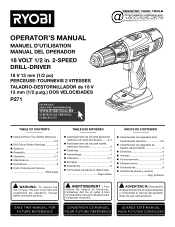 Ryobi P825 Operation Manual
