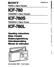 Sony ICF-780 Users Guide
