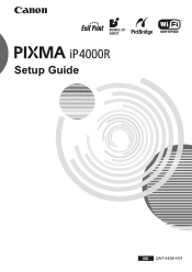 Canon PIXMA iP4000R iP4000R Setup Guide
