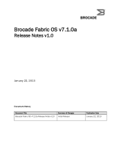 Dell Brocade 6505 Brocade Fabric OS v7.1.0a Release Notes v1.0