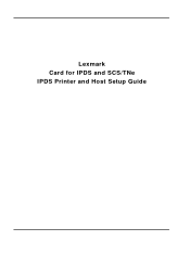 Lexmark X466 IPDS Printer and Host Setup Guide