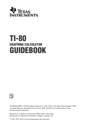 Texas Instruments TI-80 User Manual