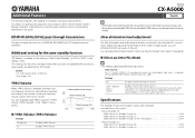 Yamaha CX-A5000 CX-A5000 Additional Features