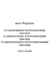 Acer X1226H User Manual