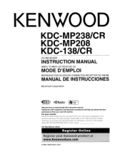 Kenwood KDC-MP208 Instruction Manual