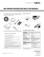 NEC NP-UM361X NP03Wi Specification Brochure