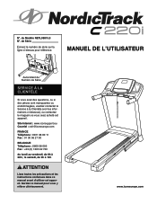 NordicTrack C 220i Treadmill French Manual