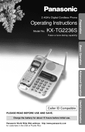 Panasonic KXTG2236S KXTG2236S User Guide