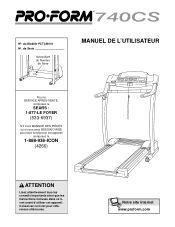 ProForm 740 Cs Canadian French Manual