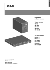 Tripp Lite 5P1000 Eaton 5P UPS Installation and User Manual