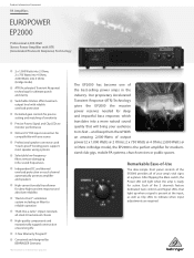 Behringer EP2000 Product Information Document