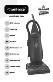 Bissell PowerForce Vacuum User Guide - English