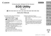 Canon EOS 7D EOS Utility 2.7 for Macintosh Instruction Manual  (EOS 7D)