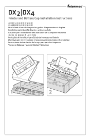 Intermec PR2 DX2 and DX4 Printer and Battery Cup Installation Instructions