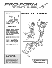 ProForm 790 Hr Elliptical French Manual