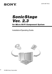 Sony ZS-SN10SILVER SonicStage Ver. 2.3
