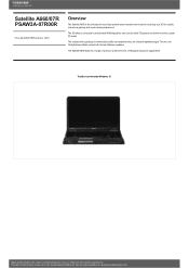 Toshiba Satellite A660 PSAW3A-07R00R Detailed Specs for Satellite A660 PSAW3A-07R00R AU/NZ; English