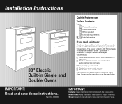 Whirlpool GBD307PDQ Installation Instructions