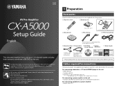 Yamaha CX-A5000 CX-A5000 Seup Guide