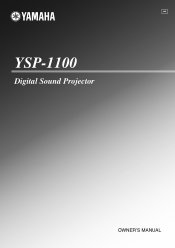 Yamaha YSP1100SL Owner's Manual