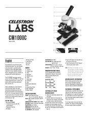 Celestron Celestron Labs CM1000C Compound Microscope Celestron Labs CM1000C Manual