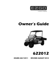 E-Z-GO Terrain 250 - Gas Owner Manual