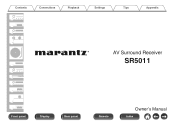 Marantz SR5011 Owner s Manual In English