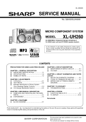 Sharp XL-UH260 Service Manual