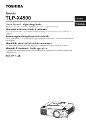 Toshiba TLP-X4500U User Manual