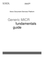 Xerox 6180DN Generic MICR Fundamentals Guide 