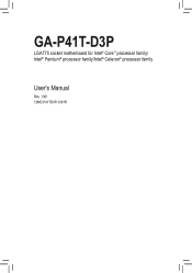 Gigabyte GA-P41T-D3P Manual