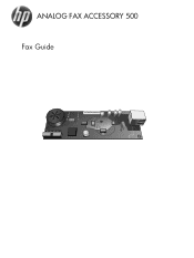 HP PageWide Color MFP 774 LaserJet Analog Fax Accessory 500 - Fax Guide
