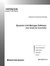 HP XP P9500 Hitachi Dynamic Link Manager Software User Guide for Solaris (6.6) (HIT5205-96011, November 2011)
